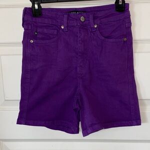 Judy Blue Vibrant Purple High-Rise Jean Shorts